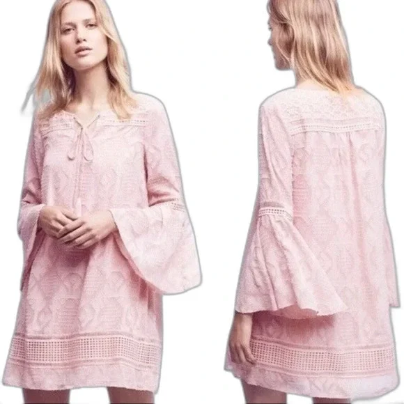 chinese dress ladies Odd Molly Anthropologie Crochet Lace Pink Mini Dress – White Chocolate  Couture